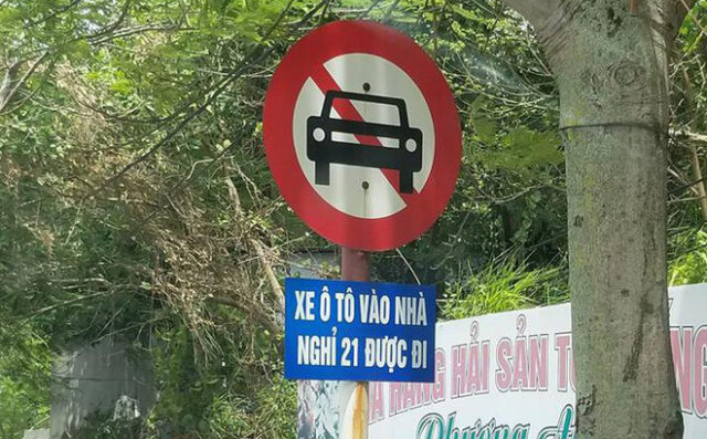 Hình ảnh biển báo cấm thực tế trên đường