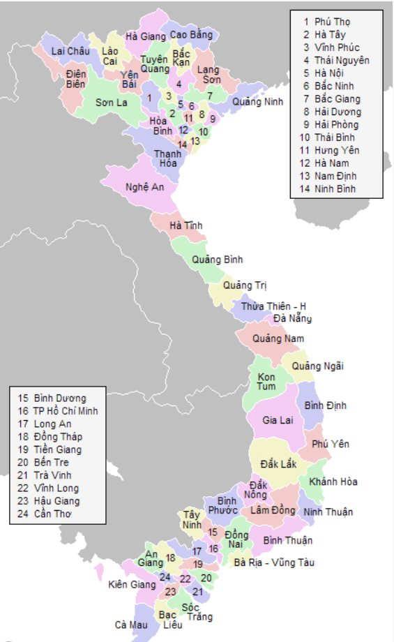 Bản đồ tỉnh thành Việt Nam mới nhất đang chờ đón bạn khám phá. Tại đây, bạn có thể tìm thấy các địa điểm du lịch nổi tiếng, các địa danh lịch sử, văn hóa, và kinh tế của mỗi khu vực. Đặc biệt, bạn có thể dễ dàng tham khảo hệ thống giao thông để lên kế hoạch cho chuyến đi của mình.