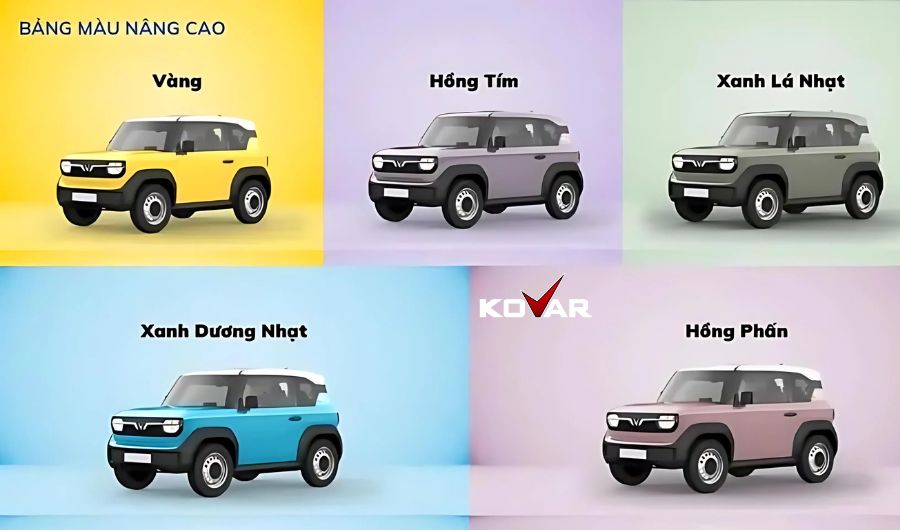 Bảng màu nâng cao của VinFast VF3