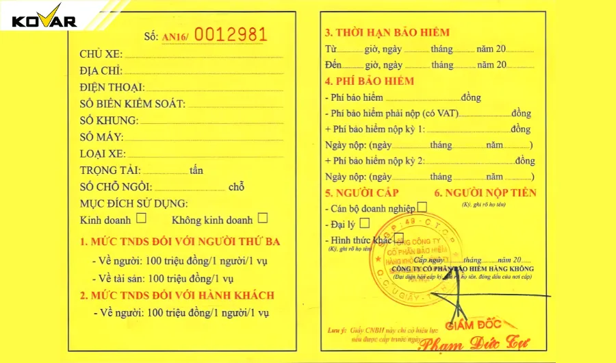 Bảo hiểm ô tô bắt buộc là bảo hiểm trách nhiệm dân sự của chủ xe cơ giới