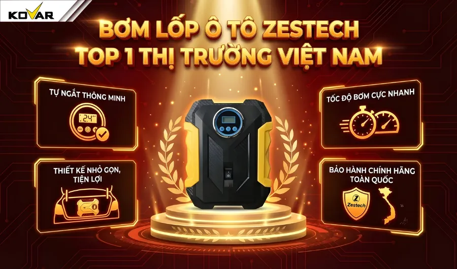 Bơm lốp ô tô Zestech - Top 1 thị trường Việt Nam