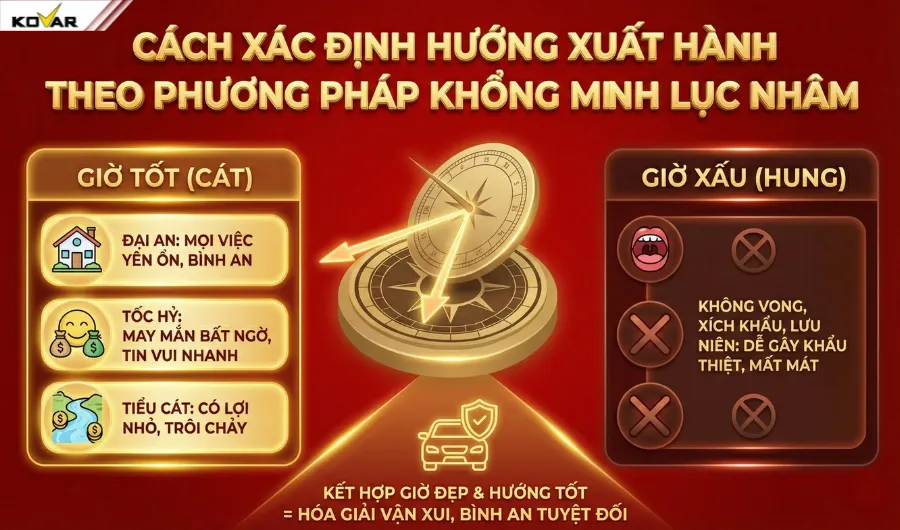 Cách xác định hướng xuất hành theo phương pháp Khổng Minh Lục Nhâm