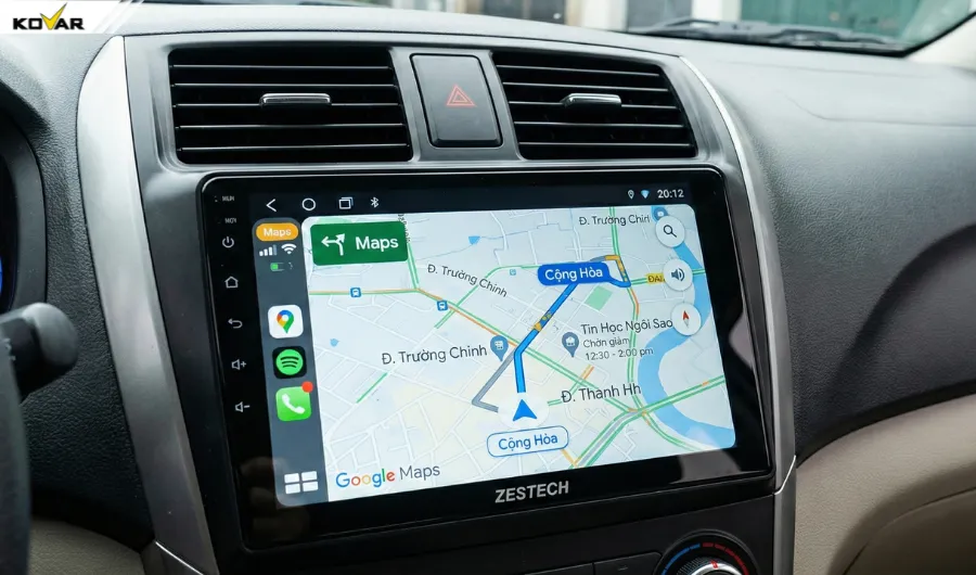 Các xác định hướng xuất hành bằng Màn hình ô tô thông minh Zestech