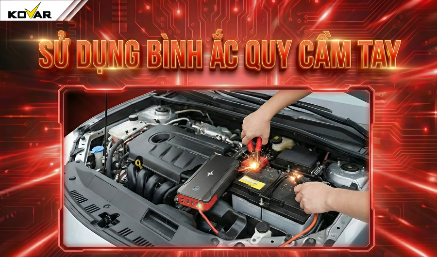 Sử dụng bộ kích bình ắc quy cầm tay (Jump Starter)