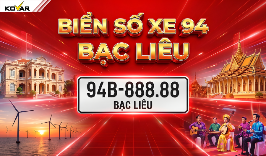 Biển số xe 94 ở đâu? Tra cứu ký hiệu biển số xe Bạc Liêu