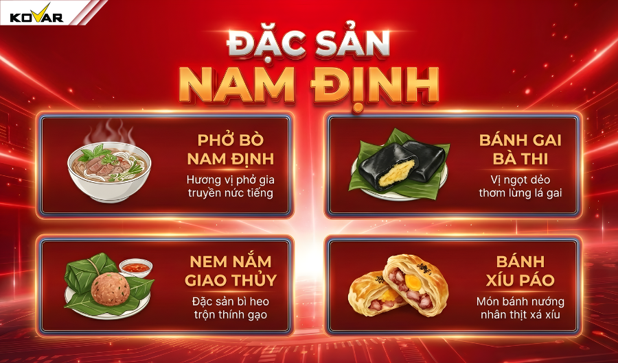 Ẩm thực đặc sản Nam Định - Tinh hoa vùng đất biển 18 là tỉnh nào?