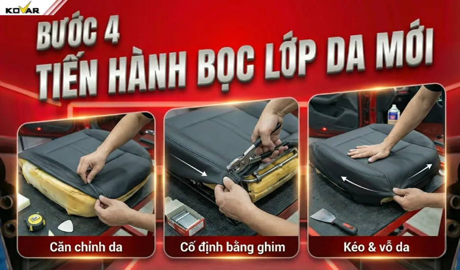Bước 4-Tiến hành bọc lớp da mới