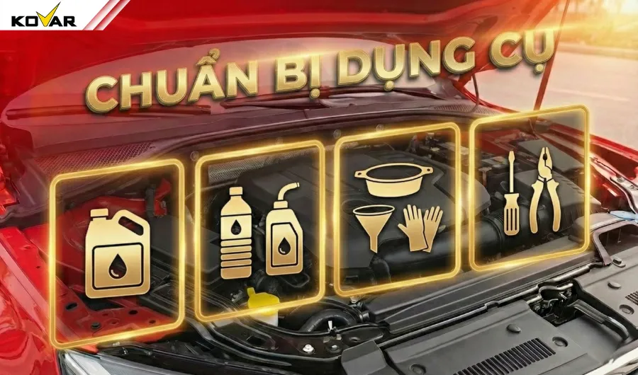 Hướng dẫn cách thay nước làm mát ô tô-Bước 1