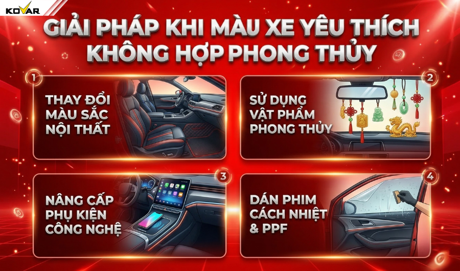 Giải pháp khi màu xe yêu thích không hợp phong thủy năm 2026
