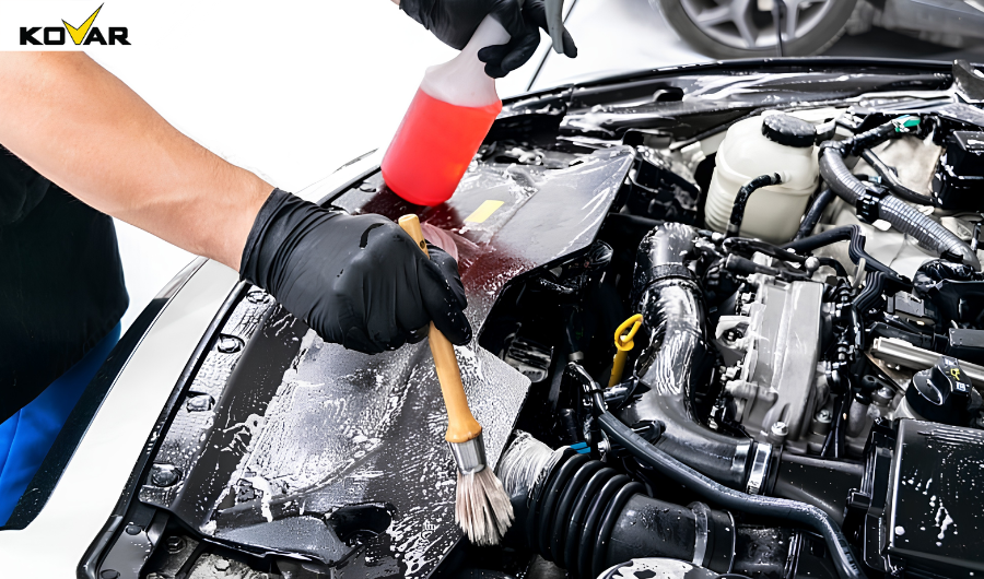 Chăm sóc chi tiết bằng cọ và bàn chải