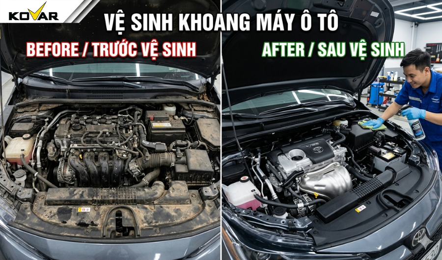 Tại sao việc vệ sinh khoang máy ô tô lại cực kỳ quan trọng