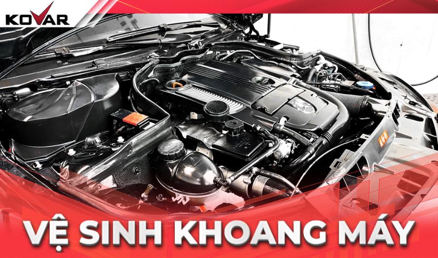 Vệ sinh khoang máy ô tô
